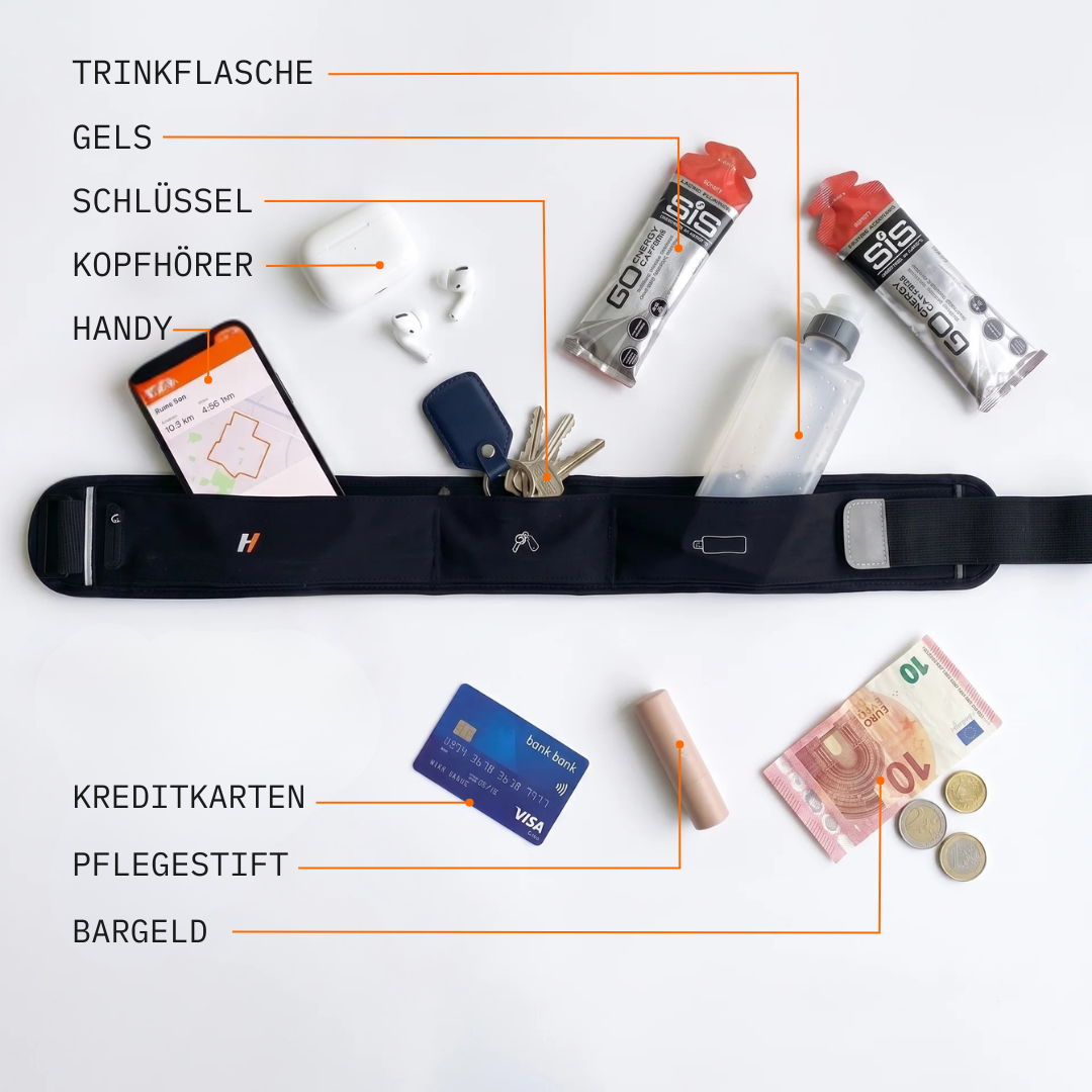 AeroBelt – Laufgürtel für Handy, Flask & Schlüssel