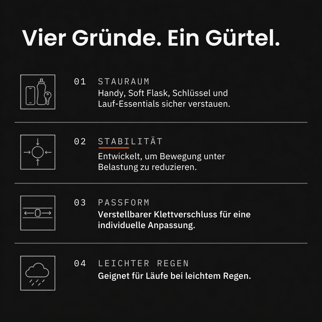 AeroBelt – Laufgürtel für Handy, Flask & Schlüssel