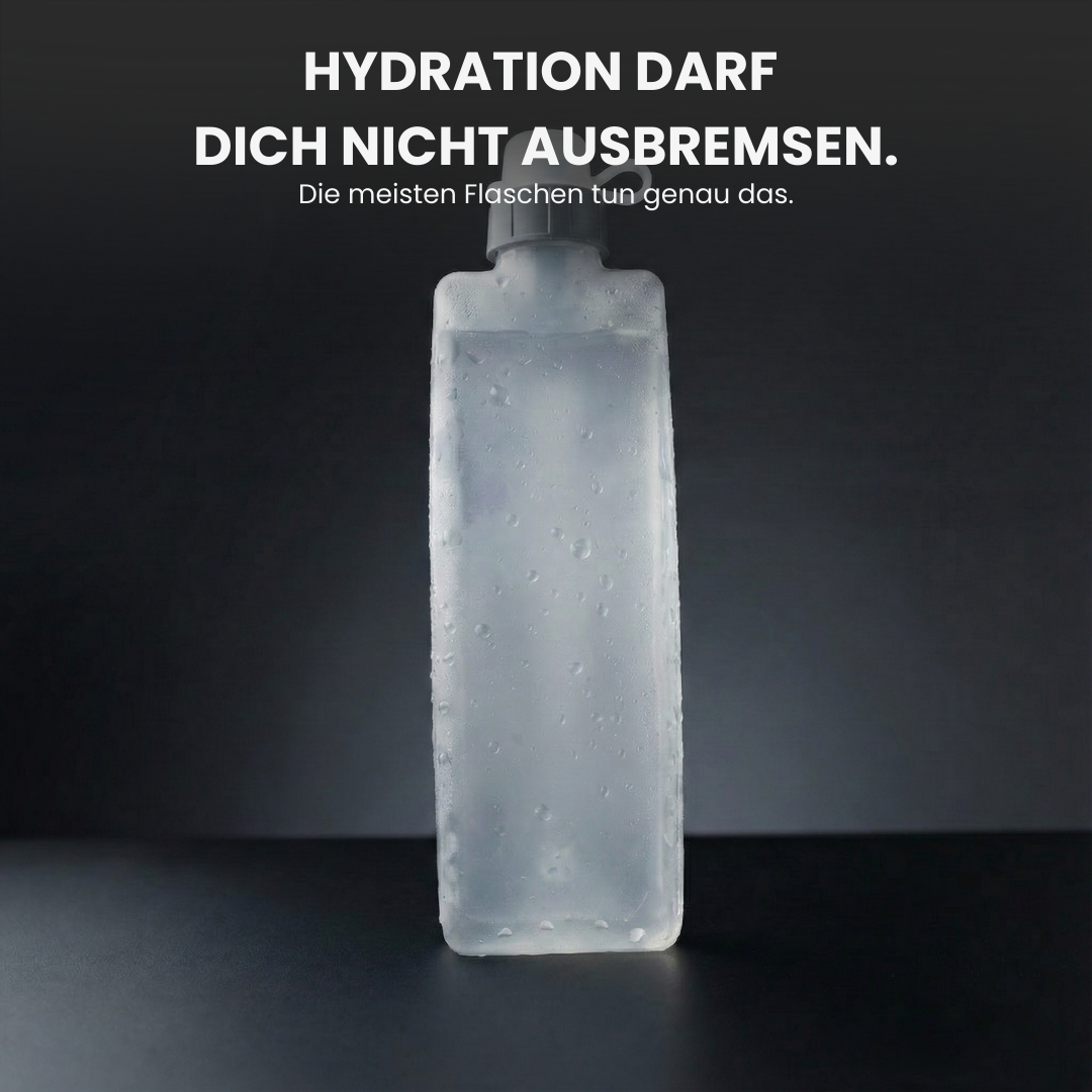Trinkflasche 300ml einhändig bedienbar – Rückansicht | Helvio