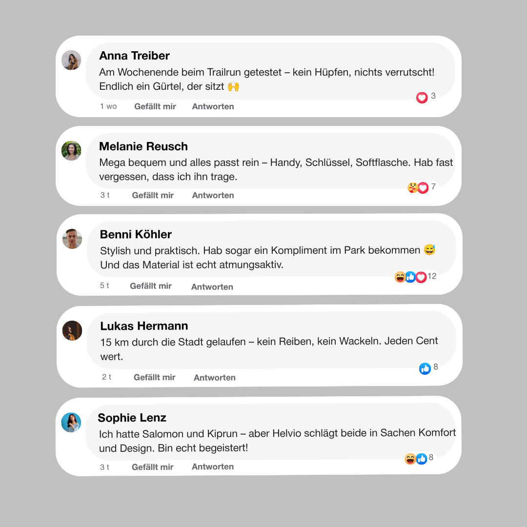 Echtes Feedback von Läufern