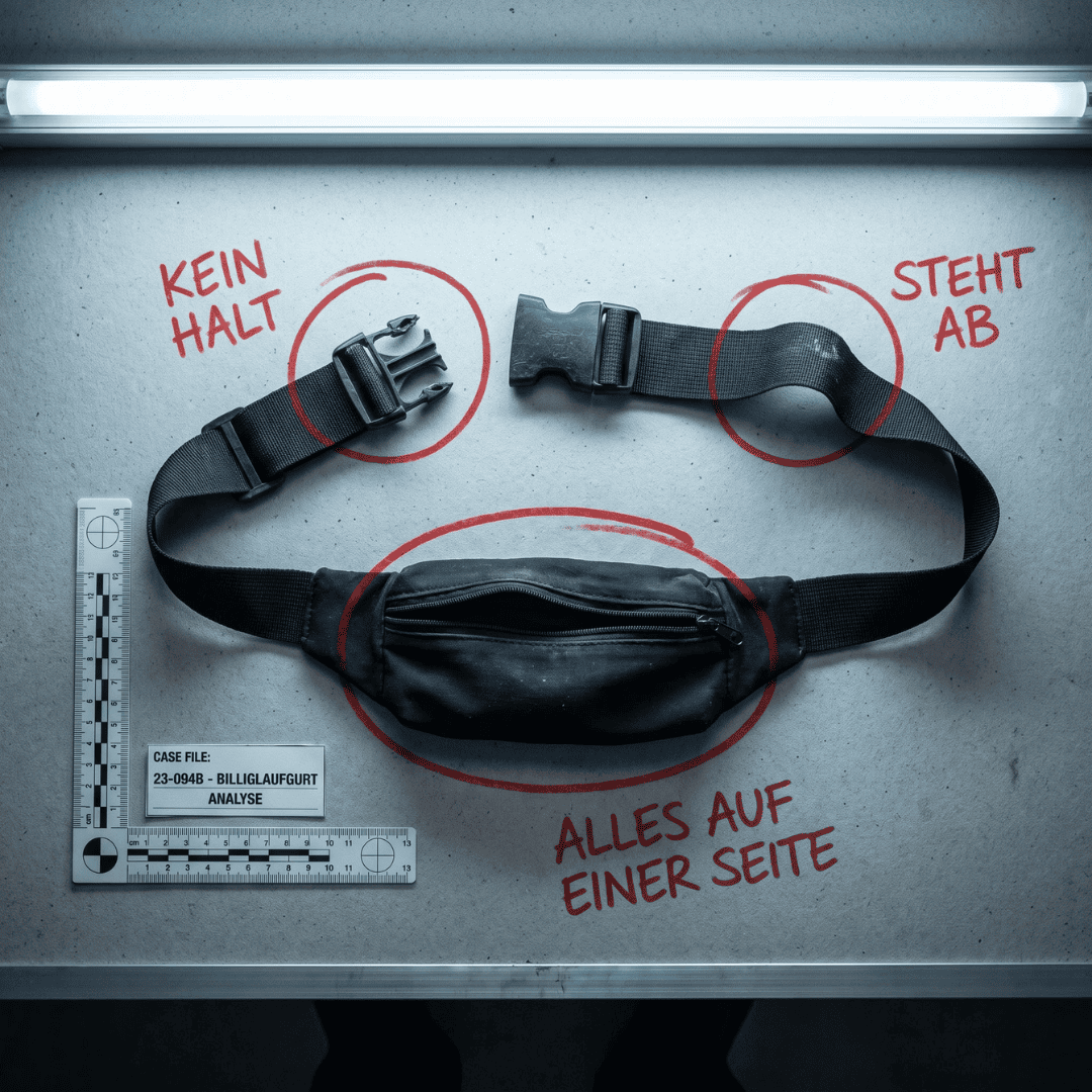 Split: Billig-Gürtel steht ab vs. AeroBelt liegt flach
