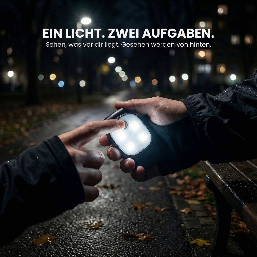 LED-Laufclip leicht nur 15g – Detailansicht | Helvio
